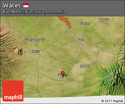 Satellite 3D Map of Wates