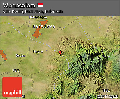 Satellite 3D Map of Wonosalam
