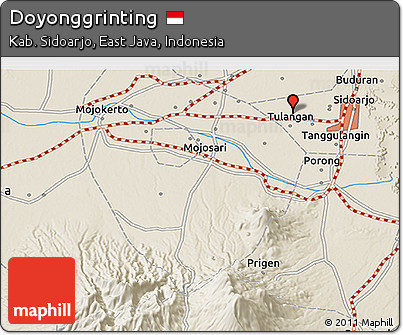 Shaded Relief 3D Map of Doyonggrinting