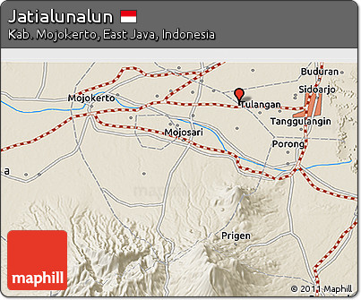 Shaded Relief 3D Map of Jatialunalun