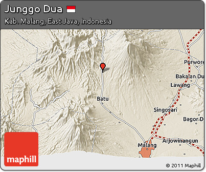 Shaded Relief 3D Map of Junggo Dua