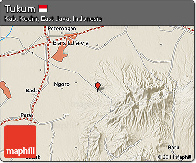Shaded Relief 3D Map of Tukum