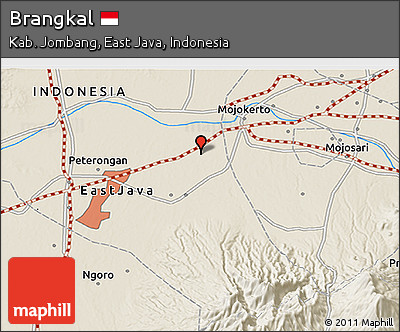 Shaded Relief 3D Map of Brangkal
