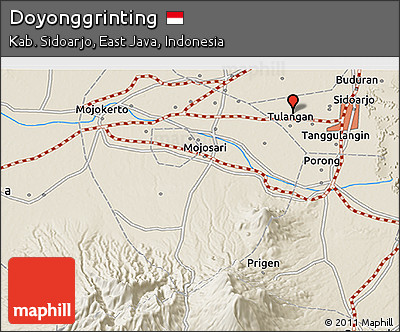 Shaded Relief 3D Map of Doyonggrinting