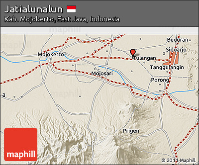 Shaded Relief 3D Map of Jatialunalun