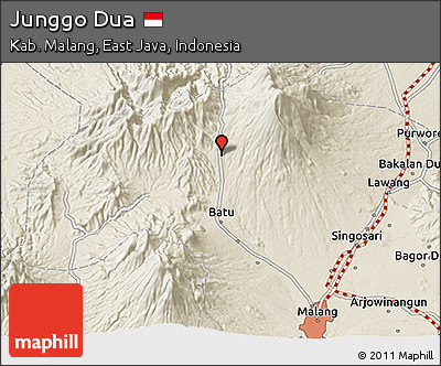 Shaded Relief 3D Map of Junggo Dua