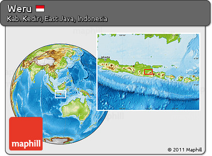 Physical Location Map of Weru