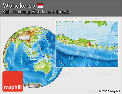 Physical Location Map of Wonokerso