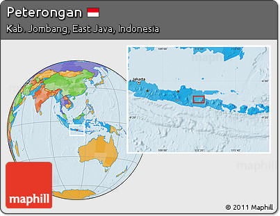 Political Location Map of Peterongan