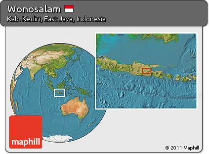 Satellite Location Map of Wonosalam