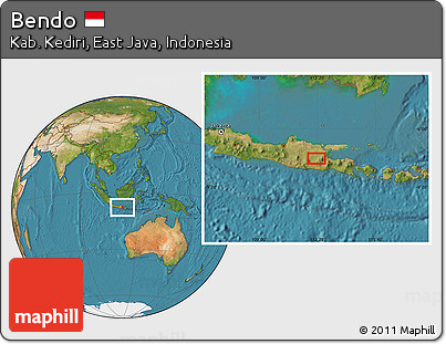 Satellite Location Map of Bendo