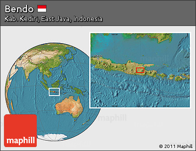 Satellite Location Map of Bendo