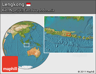Satellite Location Map of Lengkong