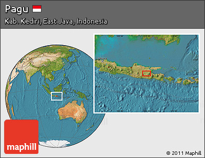 Satellite Location Map of Pagu