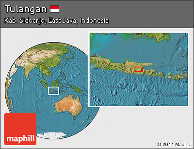 Satellite Location Map of Tulangan