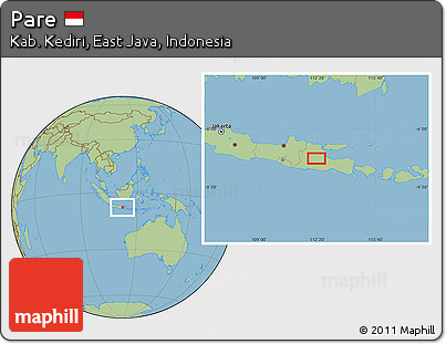 Savanna Style Location Map of Pare