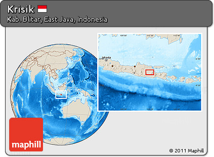 Shaded Relief Location Map of Krisik