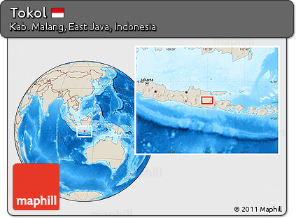 Shaded Relief Location Map of Tokol