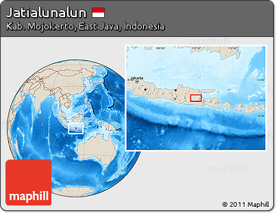 Shaded Relief Location Map of Jatialunalun