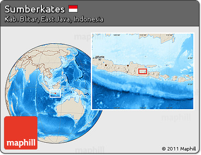 Shaded Relief Location Map of Sumberkates