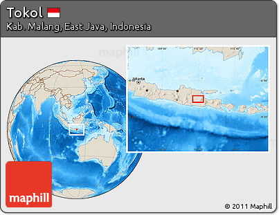 Shaded Relief Location Map of Tokol