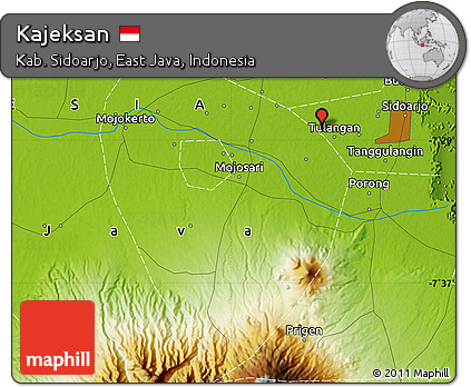 Physical Map of Kajeksan