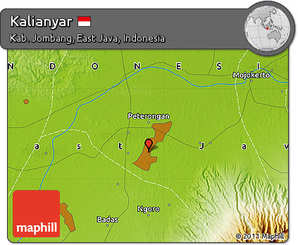 Physical Map of Kalianyar