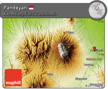 Physical Map of Pandeyan