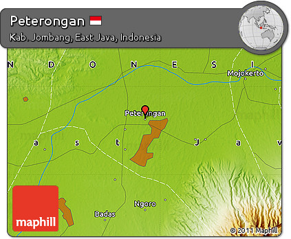 Physical Map of Peterongan