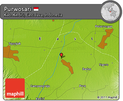 Physical Map of Purwosari