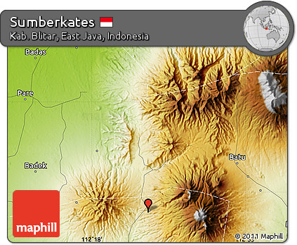 Physical Map of Sumberkates