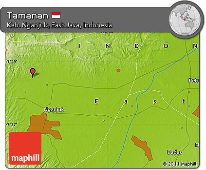 Physical Map of Tamanan