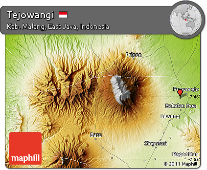 Physical Map of Tejowangi