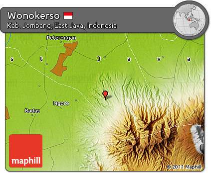 Physical Map of Wonokerso