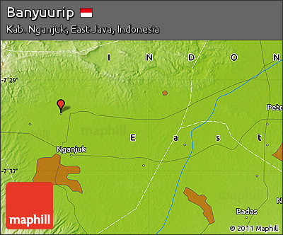 Physical Map of Banyuurip