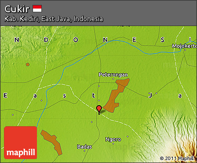 Physical Map of Cukir