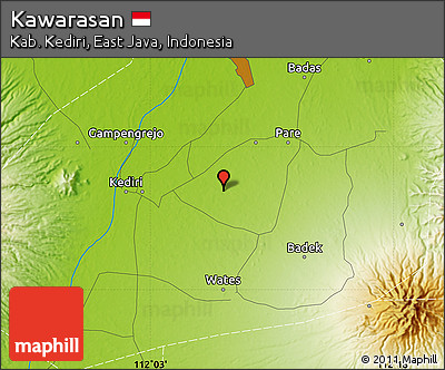 Physical Map of Kawarasan
