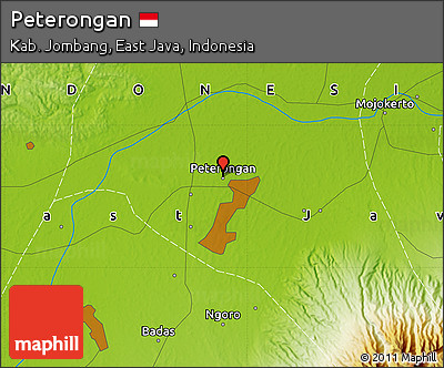 Physical Map of Peterongan