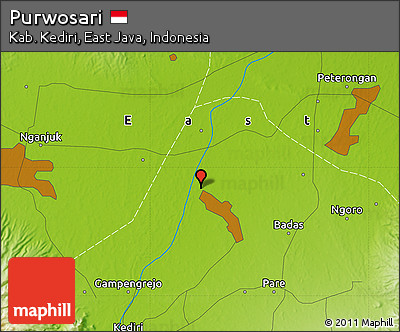 Physical Map of Purwosari