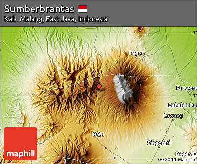 Physical Map of Sumberbrantas