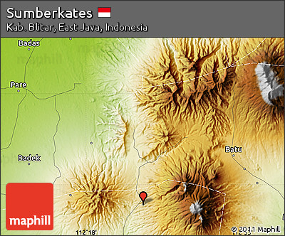 Physical Map of Sumberkates
