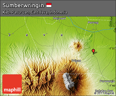Physical Map of Sumberwringin