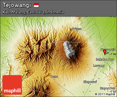 Physical Map of Tejowangi