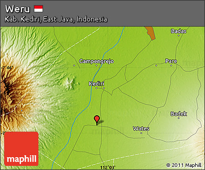 Physical Map of Weru