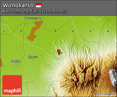 Physical Map of Wonokerso