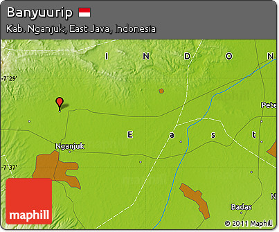 Physical Map of Banyuurip