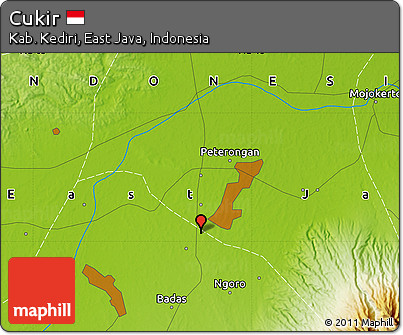 Physical Map of Cukir