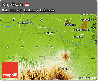Physical Map of Kajeksan