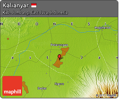 Physical Map of Kalianyar