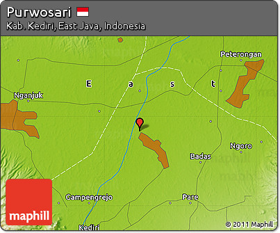 Physical Map of Purwosari